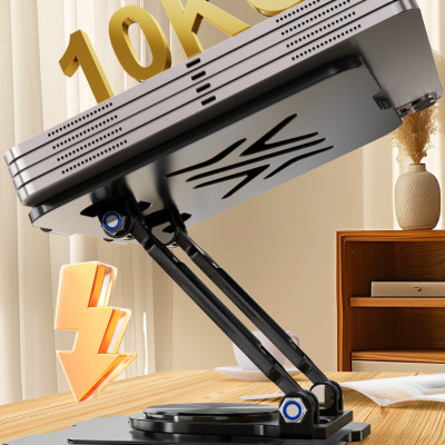 Kệ đỡ giá đỡ đế tản nhiệt cho laptop máy tính bảng hợp kim nhôm gấp gọn xoay 360 độ nhiều nấc độ cao K31- Hàng chính hãng