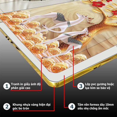 Tranh treo tường trang trí phòng khách, phòng ngủ, phòng ăn:4419L15F