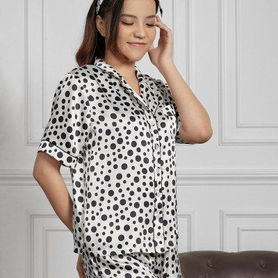 Đồ Bộ Mặc Nhà Nữ Quần Đùi Chấm Bi Maxivic, La Mộc - MM112108