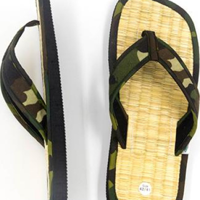 Dép chiếu xỏ ngón Hương Quế DCQ-48 nguyên liệu tự nhiên (sợi chiếu, bột quế, sợi đay) ngăn ngừa mồ hôi chân - giữ ẩm và mát chân