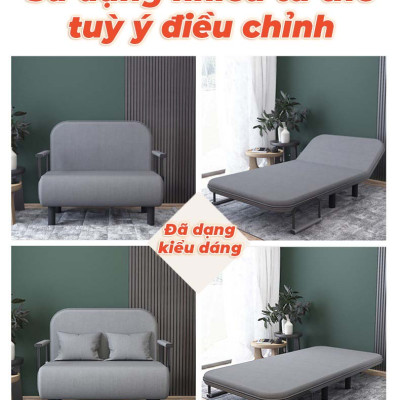 Giường Ghế Sofa Gấp Gọn (TẶNG KÈM 1 GỐI) Cho Văn Phòng, Nhà Khách Chính Hãng NIKITA