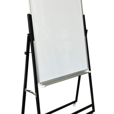 Bảng Flipchart sơn tĩnh điện màu đen 80x120cm-Mặt bảng trắng không ô ly-bảng giá rẻ BAVICO 