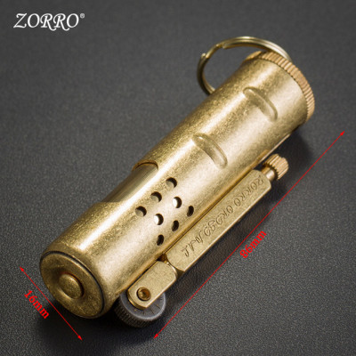 Vỏ Hộp Quẹt Bật Lửa Xăng Đá Zorro Z-529 có móc khóa thiết kế nhỏ gọn đẹp độc lạ - dùng xăng bấc đá cao cấp