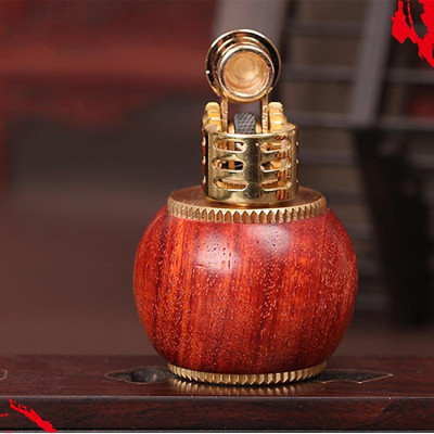 Vỏ Hột Quẹt Bật Lửa Xăng Đá Zorro Z583 Thiết Kế Tròn Nhỏ Gọn Tiện Lợi, Ốp Gỗ Cao Cấp - Dùng Xăng Bấc Đá