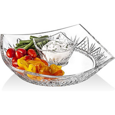 ĐĨA PHA LÊ GODINGER DUBLIN Chip and Dip Platter 25CM Hàng chính hãng