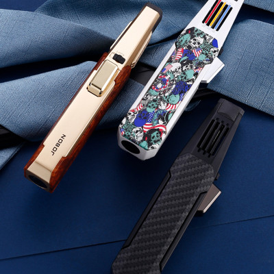 Vỏ Hột Quẹt Bật Lửa Jobon ZB-198 Khò Gas 1 Tia Mạnh Mẽ Không Tắt Trước Gió