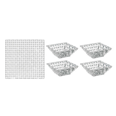 Bộ đĩa & khay pha lê Nachtmann Bossa Nova 5 món - Hàng chính hãng Đức