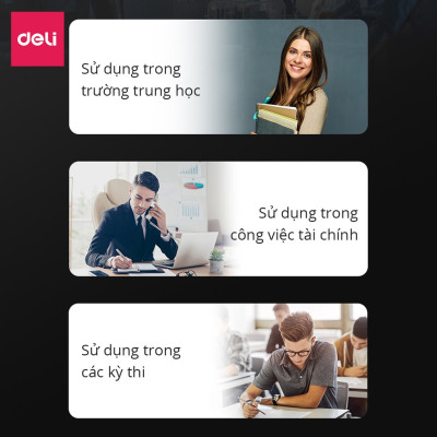 Máy Tính Học Sinh Deli - Hỗ Trợ Học Tập Thiết Bị Học Tập Mới Nhất Dành Cho Học Sinh Cấp 2 Cấp 3 Lớp 6 Đến Lớp 12 Chuyên Dụng Mang Vào Phòng Thi 