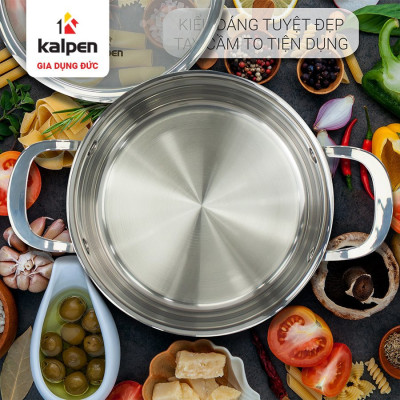 Nồi Inox 3 lớp đúc liền khối Kalpen Kazler 18cm dung tích 2.5L hàng Đức - Hàng chính hãng