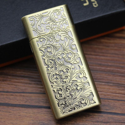 Vỏ Hột Quẹt Bật Lửa Xăng Đá Dolphin HY-699H Hoa Văn Độc Lạ - Nhiều Màu