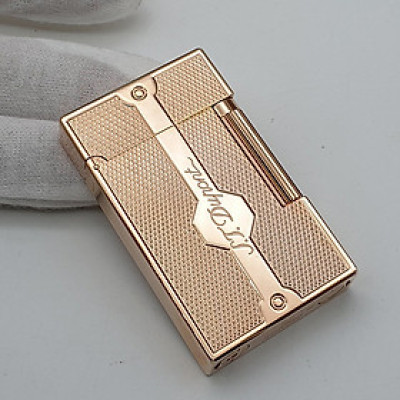 Vỏ Hột Quẹt Bật Lửa Upon D45H Kẻ Caro Đan Chéo Nhau Nền Hồng Vàng - Dùng Ga Đá Cao Cấp