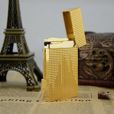 Vỏ Hột Quẹt Bật Lửa Upon D12V Họa Tiết Kẻ Dọc Tạo Lượn Sóng Độc Đáo - Dùng Ga Đá Cao Cấp