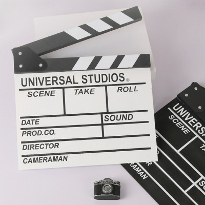 Bảng clapper board quay phim 30 x 27 cm màu trắng