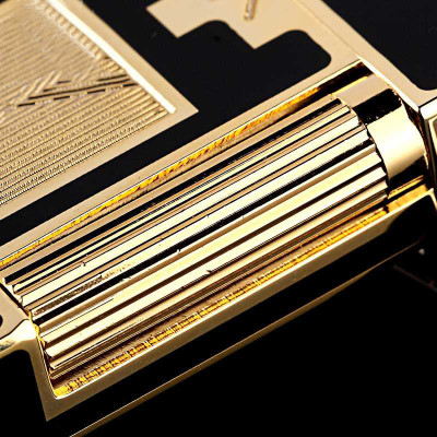 Vỏ Hột Quẹt Bật Lửa Upon D77V Sơn Mài Họa Tiết Hoàng Gia - Dùng Gas Đá Cao Cấp