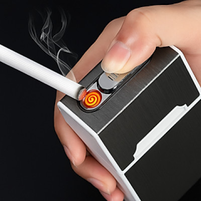 Hộp Đựng Nguyên Bao Kèm Bật Lửa Hồng Ngoại – Quà Tặng Ý Nghĩa, Đẳng Cấp