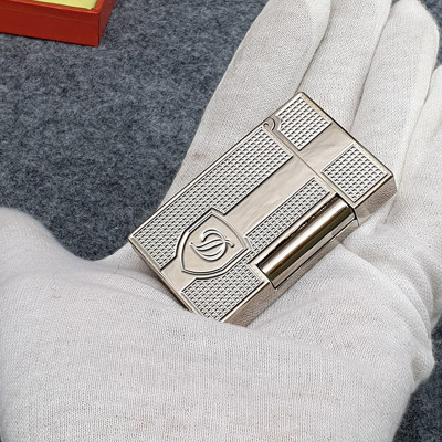 Vỏ Hột Quẹt Bật Lửa ga đá Dupont D144T Hồng Kông ô vuông chữ D