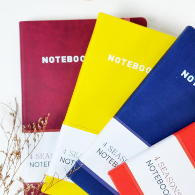 Sổ Bìa Da A5 - Kẻ Ngang 200 Trang 80gsm - 4 Seasons - The Sun 02 - Màu Vàng Chanh