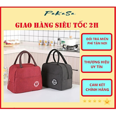 Túi Đựng Hộp Cơm Có Lớp Giữ Nhiệt Và Chống Thấm Phong Cách Hàn Quốc PaKaSa - Hàng Chính Hãng 
