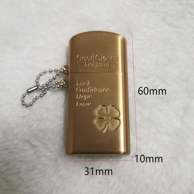 Vỏ Hột Quẹt Bật Lửa Xăng Đá Dolphin 2BX Họa Tiết Cỏ 4 Lá May Mắn Độc Đáo