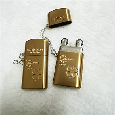 Vỏ Hột Quẹt Bật Lửa Xăng Đá Dolphin 2BX Họa Tiết Cỏ 4 Lá May Mắn Độc Đáo