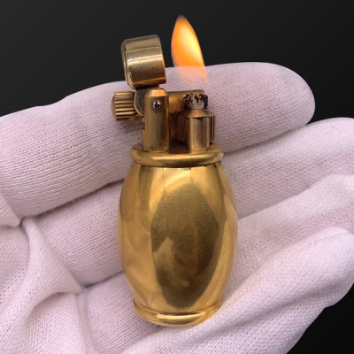 Vỏ Hột Quẹt Bật Lửa Xăng Đá Đồng Mini Z64 Thiết Kế Đẹp Độc Lạ Màu Vàng Sang Trọng - Dùng Xăng Bấc Đá Cao Cấp