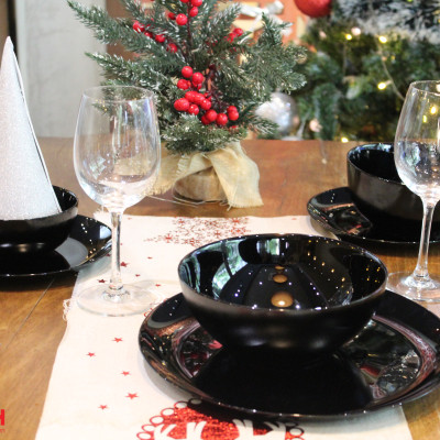 Đĩa Thủy Tinh Oval Luminarc Diwali Đen 25x33cm cường lực, kháng vỡ - 1 đĩa - P0866