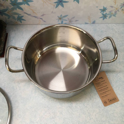 Nồi inox 304 5 đáy nắp kính Fivestar 24cm - Hàng chính hãng
