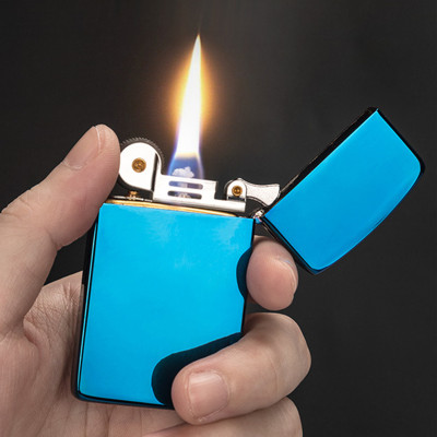 Vỏ Hột Quẹt Bật Lửa Xăng Đá Siêu Mỏng Zorro Z610 Nhiều Màu - Dùng Xăng Bấc Đá Cao Cấp