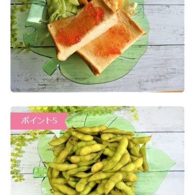 Đĩa nhựa pha lê màu xanh hình chiếc lá Yamada - Nội địa Nhật Bản