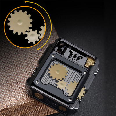 Vỏ Hột Quẹt Bật Lửa Xăng Đá Chief CF-315 Thiết Kế 2 Đầu Tim/Bấc Động Cơ Lộ Thiên Cực Đẹp - Nhiều Màu