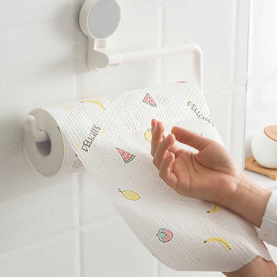Combo 4 Cuộn giấy lau nhà bếp đa năng KT 25x25cm siêu dai giặt đi tái sử dụng được nhiều lần - Giấy thấm dầu thức ăn