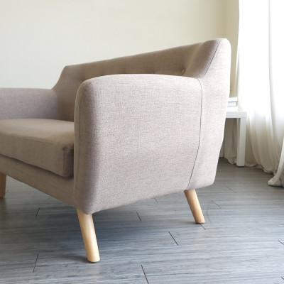 Sofa băng Juno sofa màu kem 138 x 77 x 80 cm 
