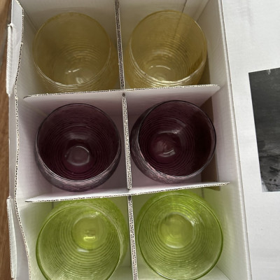 Bộ 6 cốc dáng bầu IVV GLUGLU 3 màu 250ml Made in Italy hàng chính hãng