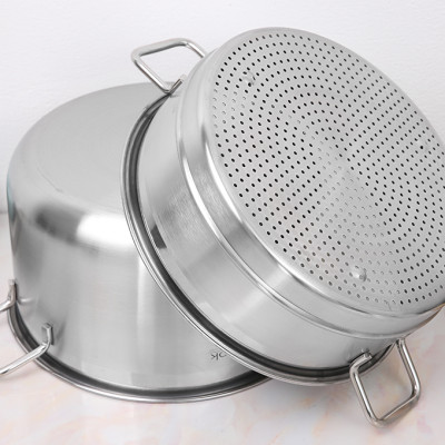 Bộ Nồi Xửng Hấp inox 430 Cao Cáp Fivestar H.T Cook Bếp Từ 1 Đáy Nắp Kính , tặng 1 vá canh 26cm | 28cm | 30cm | 32cm