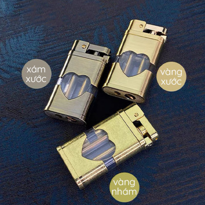 Vỏ Hột Quẹt Bật Lửa Xăng Bấc Đá Lộ Thiên Hiển Thị Dung Lượng Nhiên Liệu Đẹp Độc Lạ Tiện Dụng Yubang SF-02