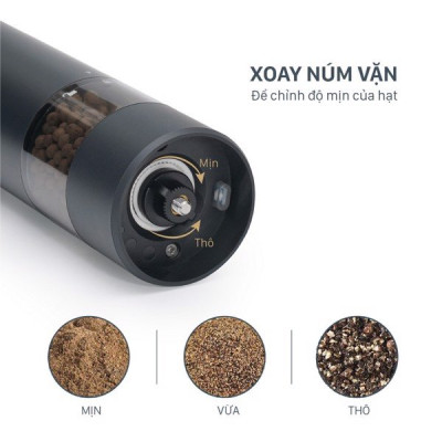 Combo 2 Máy Xay Tiêu Tự Động Bằng Điện Benchusch Trắng/ Đen/ Đỏ/ Xanh