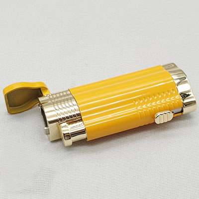 Bộ Set Phụ Kiện 3 Món COB-360 Gồm Hộp Vỏ Hột Quẹt Bật Lửa 3 Tia Nhìn Thấy Lượng Gas + Cắt + Gạt Tàn Cao Cấp - Nhiều Màu
