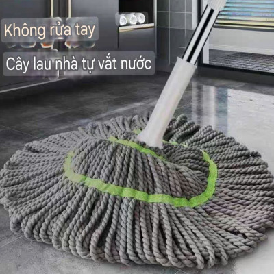 CÂY LAU SỢI VẮT TRỢ LỰC TỰ HÃM THÔNG MINH CÂY LAU MOP SỢI LAU SIÊU THẤM MỀN MẠI VÀ BỀN KHÁNG KHUẨN HÀNG XUẤT KHẨU CAO CẤP - HW007K65QN