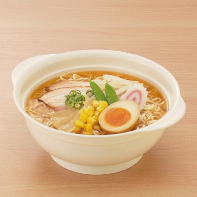 Combo bát tô dùng trong lò vi sóng 1.2L + bát nhựa tròn họa tiết thỏ/trăng 390ml - made in Japan