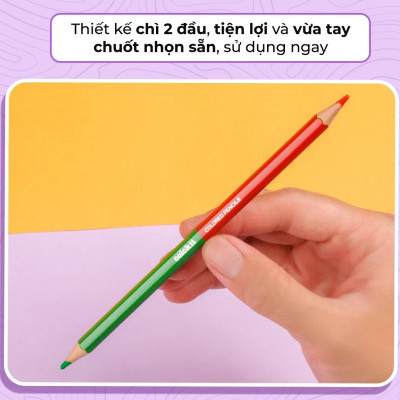Hộp 6 Bút Chì Màu Hai Đầu - Double Ended Colored Pencils - Colokit CPC-C034