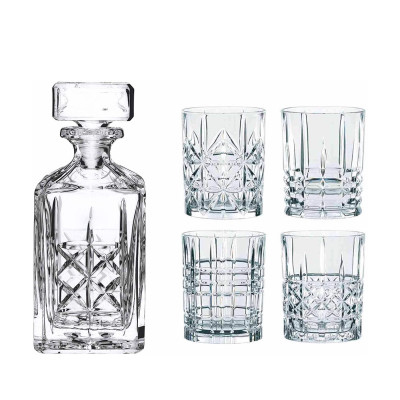 Bộ bình & ly pha lê whisky Nachtmann Highland 5 món - Hàng chính hãng Đức