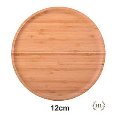 Khay Tre tròn Home Decor | Đĩa gỗ CHỐNG TRƠN TRƯỢT chất liệu gỗ tre cao cấp không xử lý hóa chất