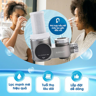(Sản phẩm bán tại Mỹ) Lõi lọc Carbon thay thế cho các loại máy lọc nước đầu vòi Eurolife EL-CF1315