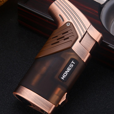 Vỏ Hột Quẹt Bật Lửa Gas Honest BCZ-776 Khò Mỏ Vịt 2 Tia Mạnh Mẽ, Có Đục Tiện Lợi - Nhiều Màu