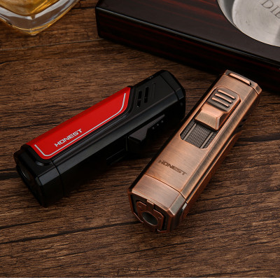 Vỏ Hột Quẹt Bật Lửa Gas Honets BCZ-784 Khò 3 Tia Mạnh Mẽ Có Đục Xi Gà - Nhiều Màu