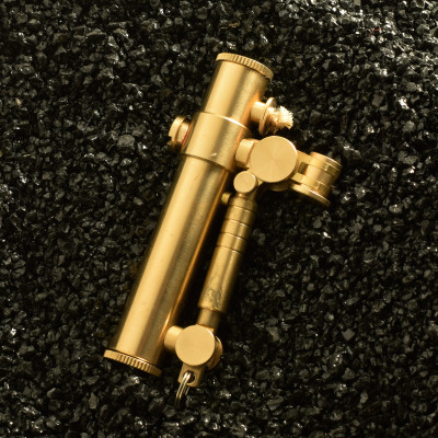 Vỏ Hột Quẹt Bật Lửa TEAM PISTOL Thiết Kế Thủ Công Kiểu Dáng Đòn Bẩy Độc Lạ Màu Vàng - Dùng Xăng Bấc Đá Cao Cấp