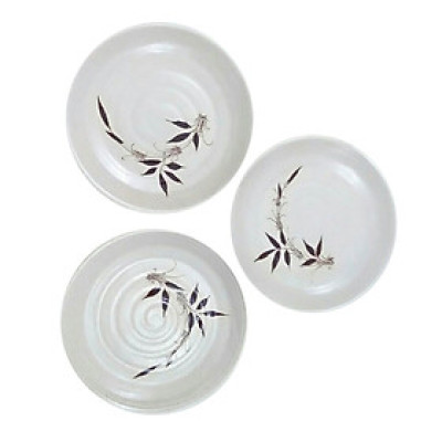 Hộp 3 Đĩa Tròn Trúc Gốm Sứ Bát Tràng