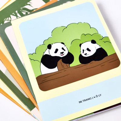 Tập Học Sinh Fluffy Panda - Miền Nam - 4 Ô Ly - 96 Trang 80gsm - The Sun 01