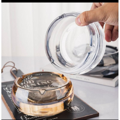 Gạt tàn thủy tinh vàng cao cấp G006