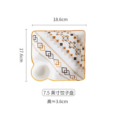 Bán lẻ bộ bát đĩa Thổ Cẩm Cam thương hiệu GOSU tráng men